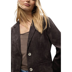 Brown Polyester Blazer