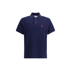 Blue Cotton Polo Shirt