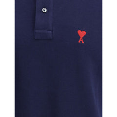 Blue Cotton Polo Shirt