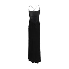 Black Polyester Casual Dress