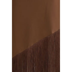 Brown Polyester Casual Dress