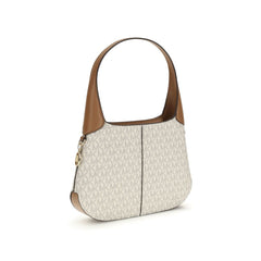 Beige Cotton Shoulder Bag