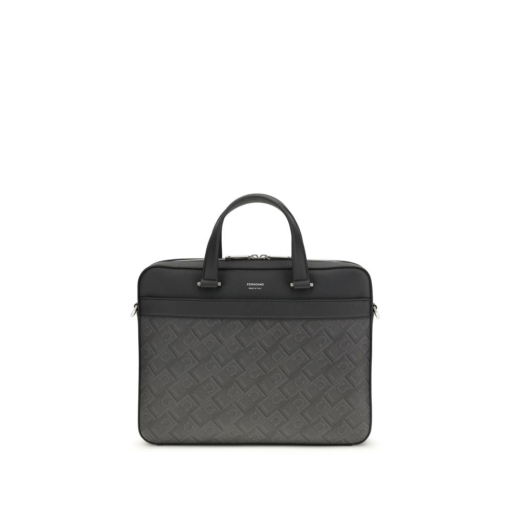 Gray Calf Leather Bos Taurus Briefcase