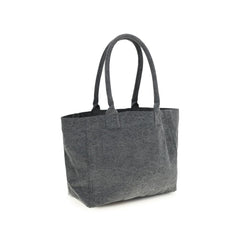 Gray Cotton Shoulder Bag