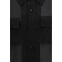Black Lycra Dress Shirt