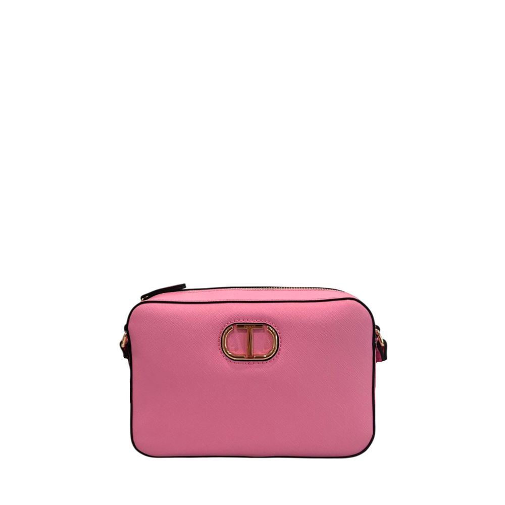 Pink PU Women Crossbody Bag