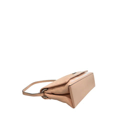 Pink Polyurethane Women Shoulder Bag