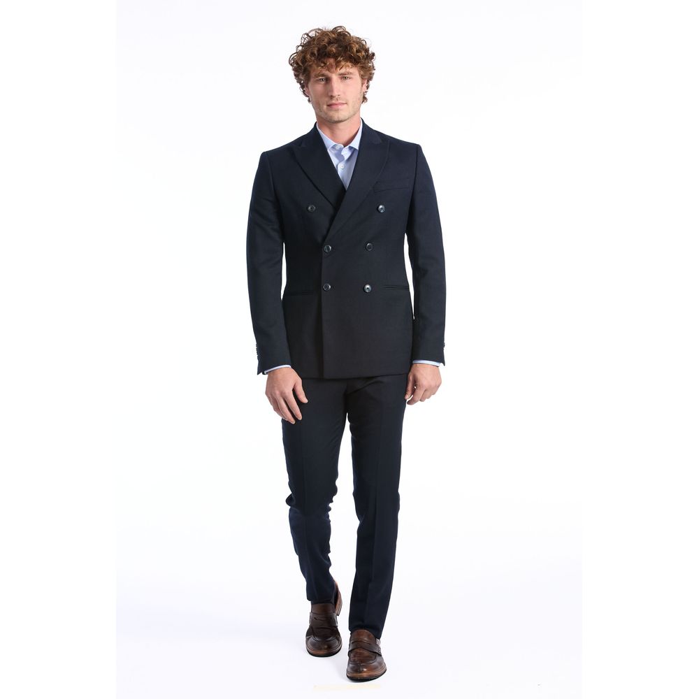 Blue Wool Two-Piece Suit