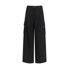 Black Cotton Cargo Pants