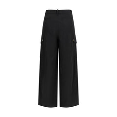 Black Cotton Cargo Pants