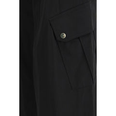 Black Cotton Cargo Pants