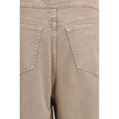 Beige Cotton Jeans Denim