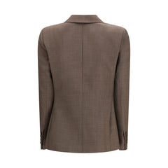 Brown Fleece Wool Blazer