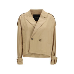 Beige Cotton Trench Coat
