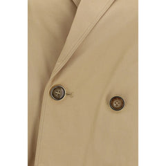 Beige Cotton Trench Coat