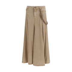 Beige Denim Skirt