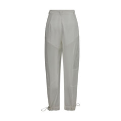 White Polyester Casual Pants