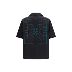 Black Cotton Shortsleeve Shirt