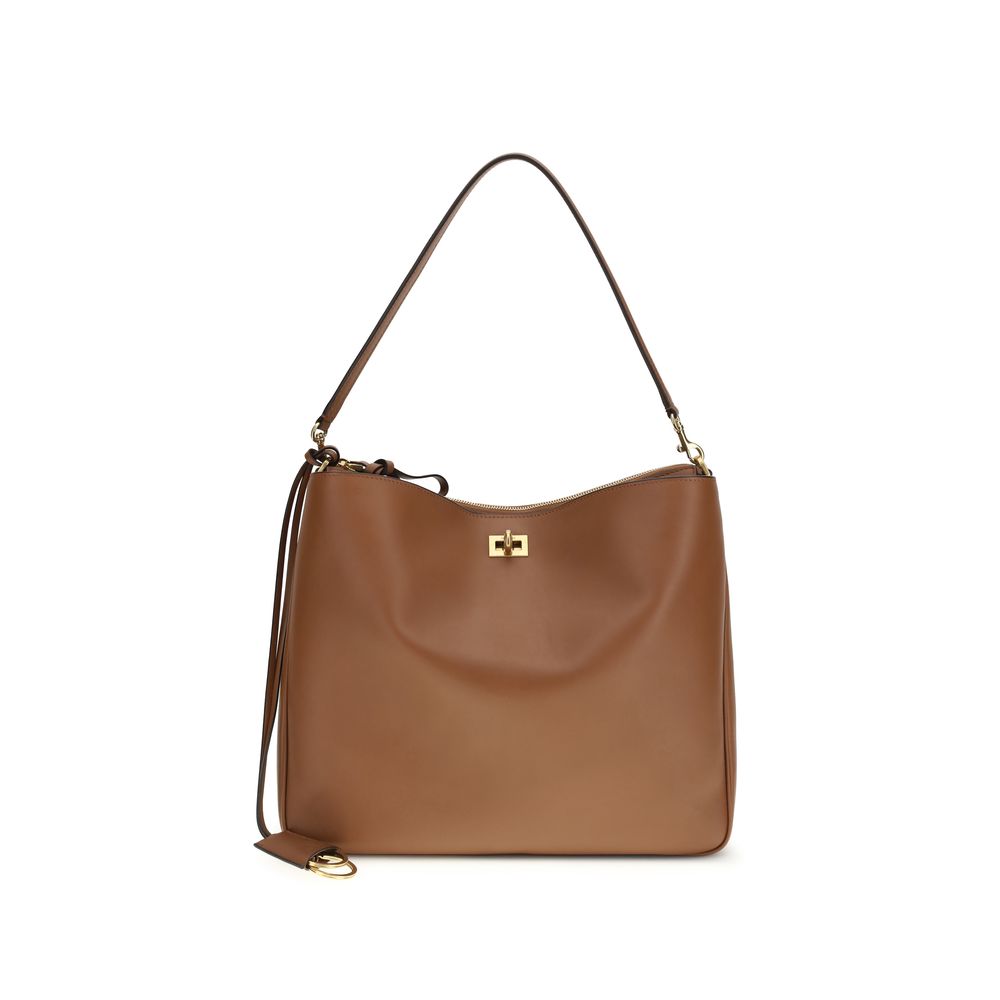 Beige Calf Leather Bos Taurus Shoulder Bag