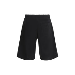 Black Cotton Bermuda Shorts