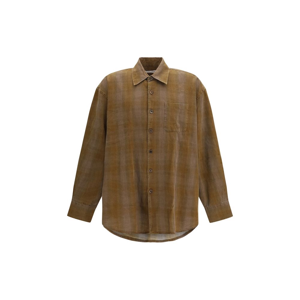 Brown Cotton Pattern Shirt