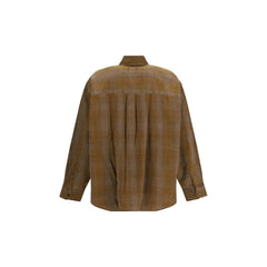 Brown Cotton Pattern Shirt