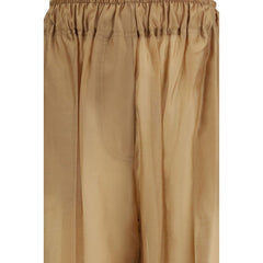 Beige Lyocell Casual Pants