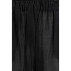 Black Lyocell Casual Pants