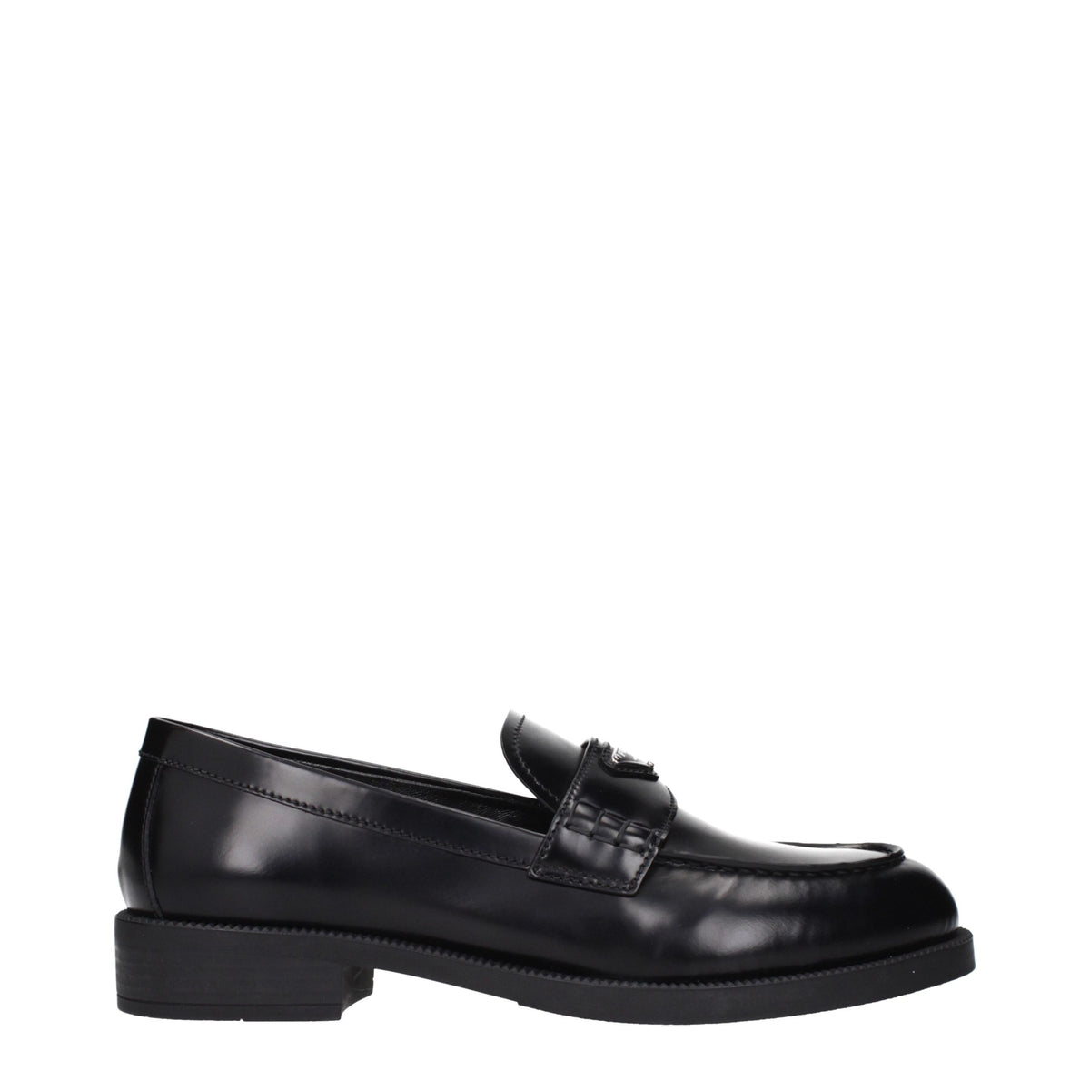 Black Leather Slip-On Loafers