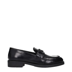 Black Leather Slip-On Loafers