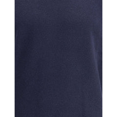Blue Fleece Wool Turtleneck