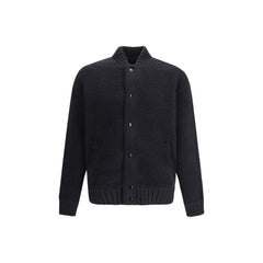 Black Merino Wool Bomber