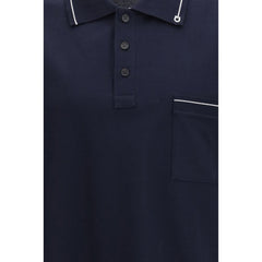 Blue Cotton Polo Shirt