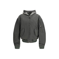 Gray Cotton Bomber