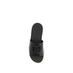 Black Calf Leather Bos Taurus Sandals