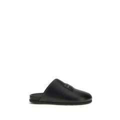 Black Calf Leather Bos Taurus Mules