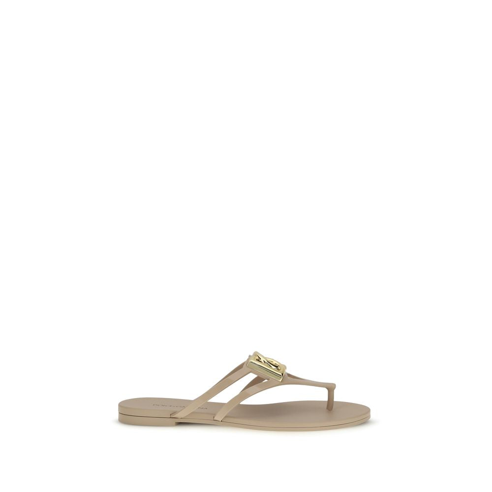 Gold Rubber Strap-On Sandals