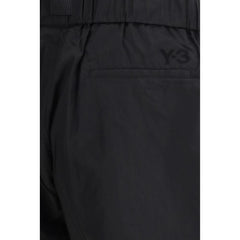 Black Cotton Bermuda Shorts