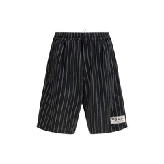 Black Polyester Bermuda Shorts