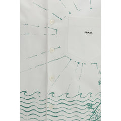 White Cotton Pattern Shirt