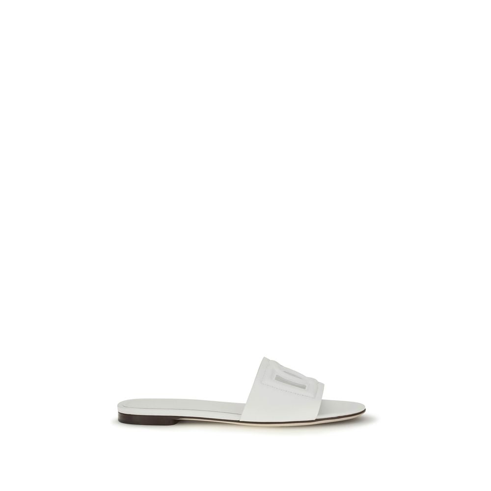White Calf Leather Bos Taurus Sandals