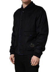 Black Cashmere Knitted Button Down Jacket