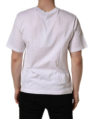 White Graphic Print DG Men Crew Neck T-shirt