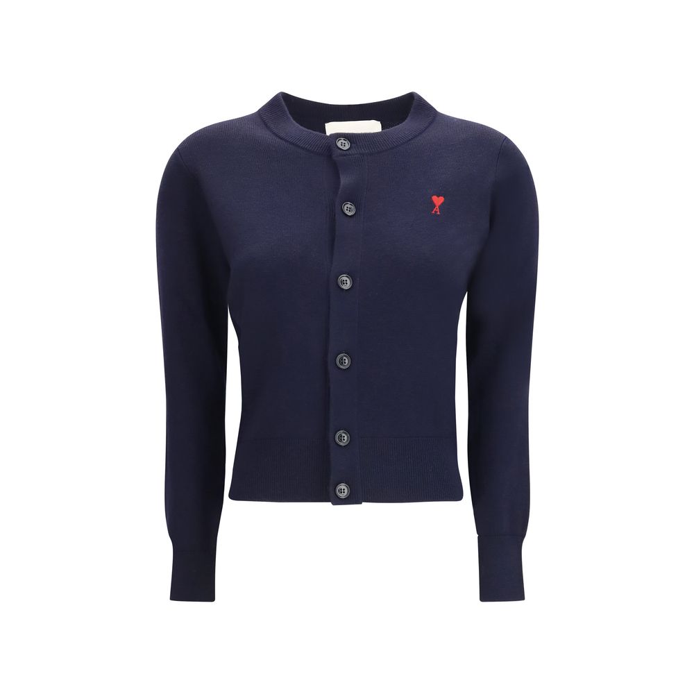 Blue Merino Wool Cardigan