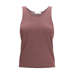 Bordeaux Cashmere Sleeveles T-Shirt
