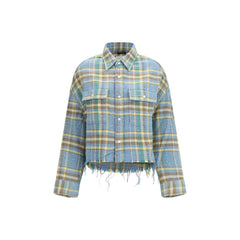 Blue Wool Pattern Shirt