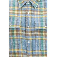 Blue Wool Pattern Shirt