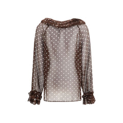 Brown Polyester Pattern Shirt