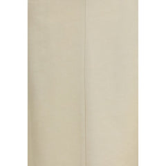 Beige Linen Midi Skirt