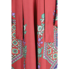 فستان كاجوال متعدد الألوان من الحرير